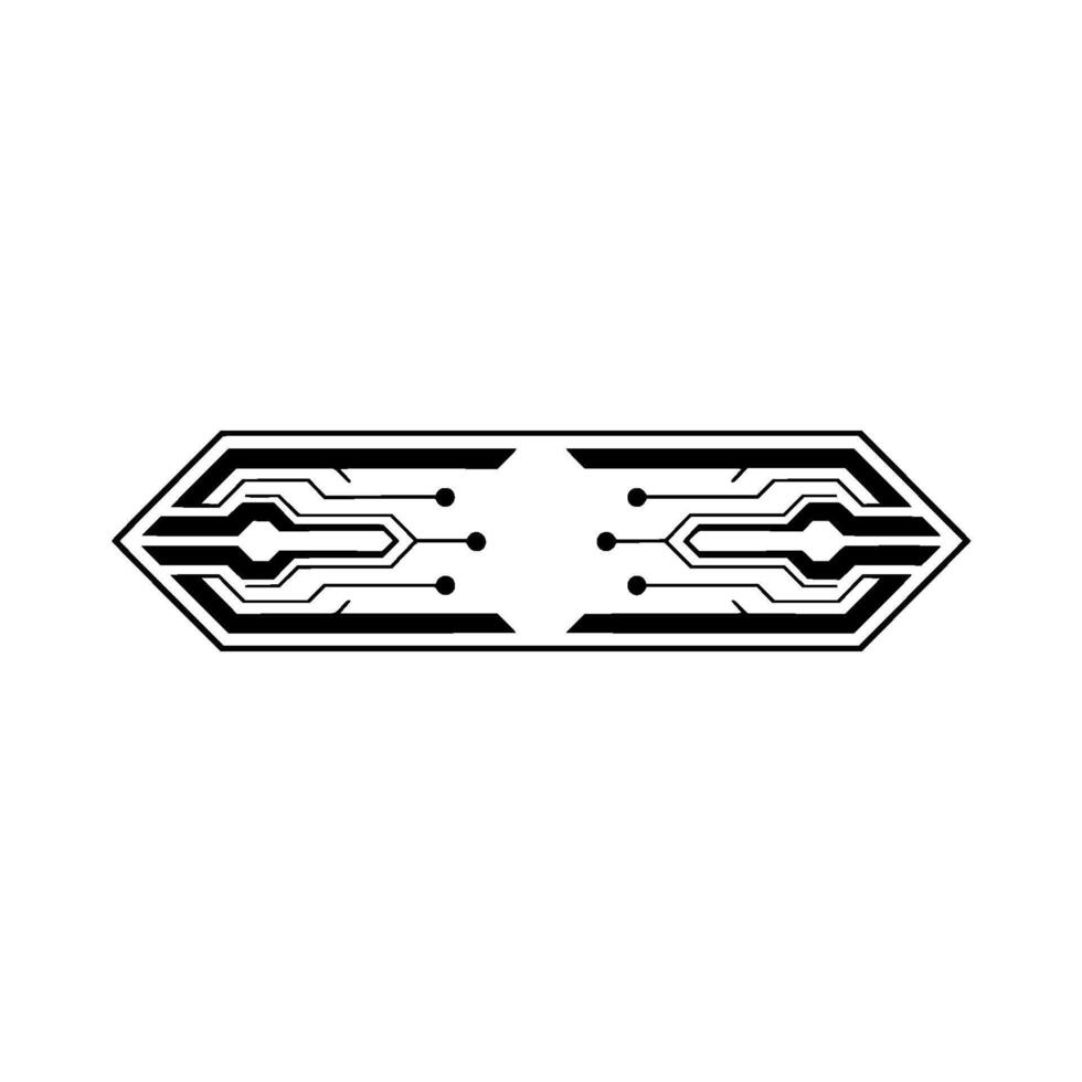 Minimalist Circuit Board Technology, Data, and Innovation vector
