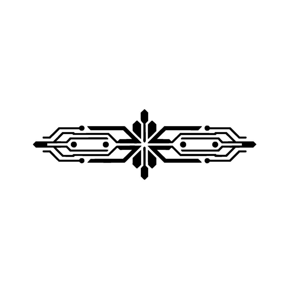 Abstract Circuit Board Element on White vector