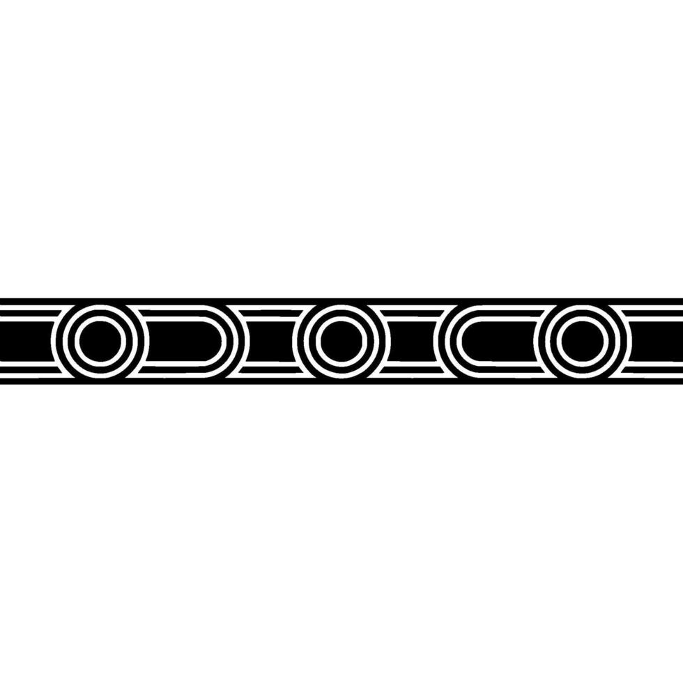 Modern Art Deco Border, Geometric Pattern, Black and White, Minimal vector