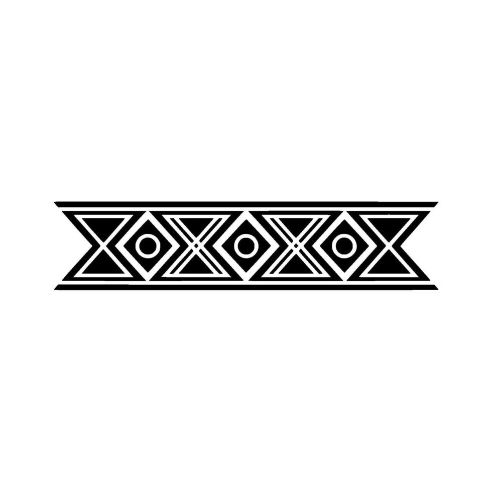 Geometric Black and Silver Ribbon Ornament, Abstract vector