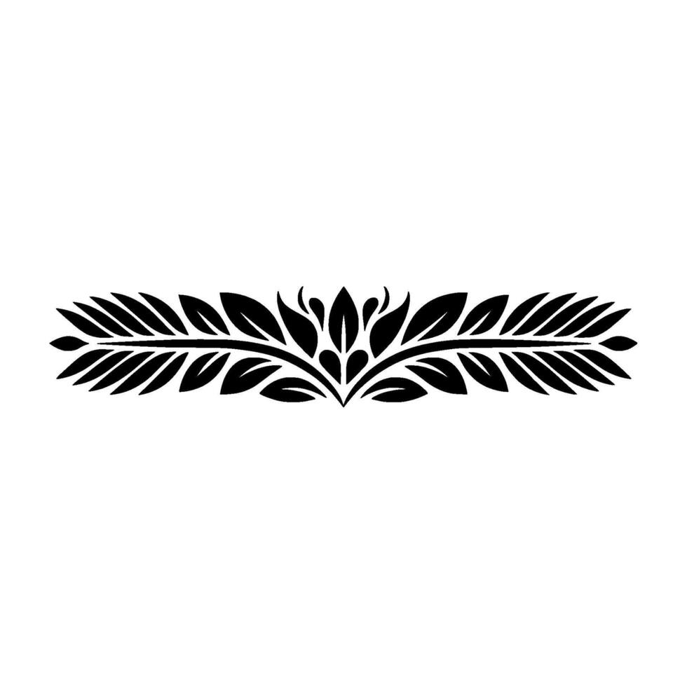 Elegant Black Floral Ornament on Gradient Background vector