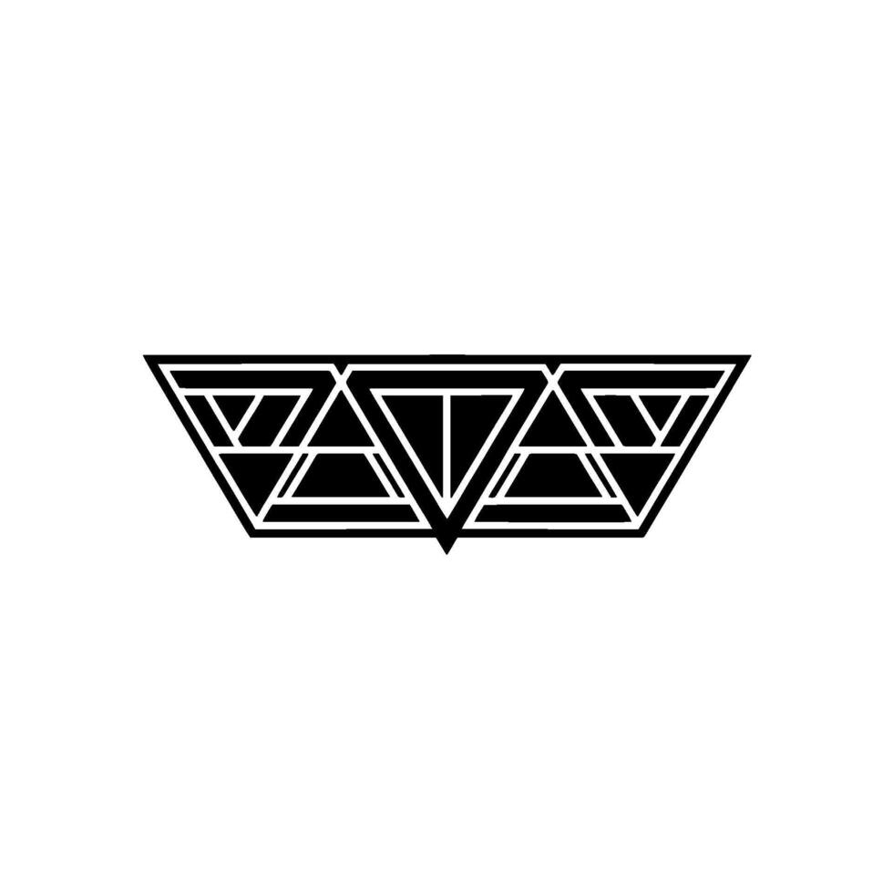 Geometric Minimalist, Black Triangles on White Background vector