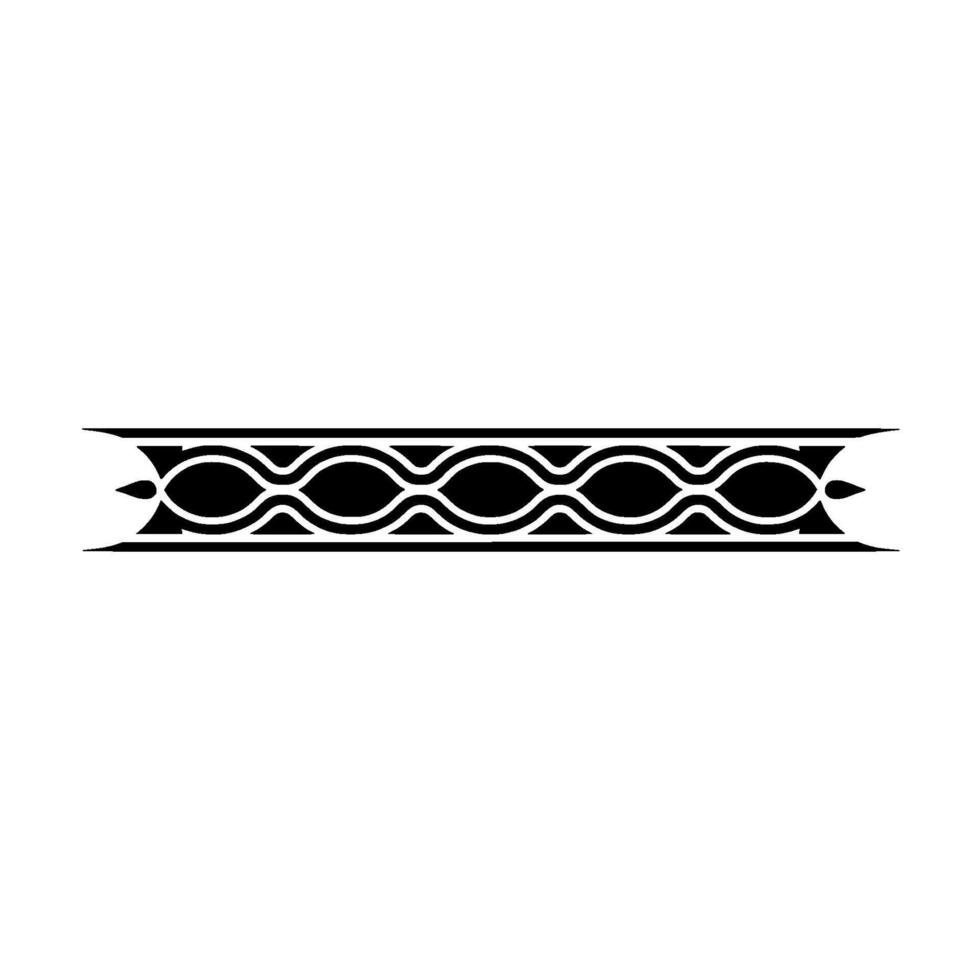 Minimalist Decorative Border, Black Geometric Pattern, White Background vector