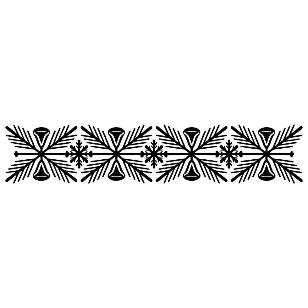 Elegant Black and White Christmas Border 1 - Christmas border vector