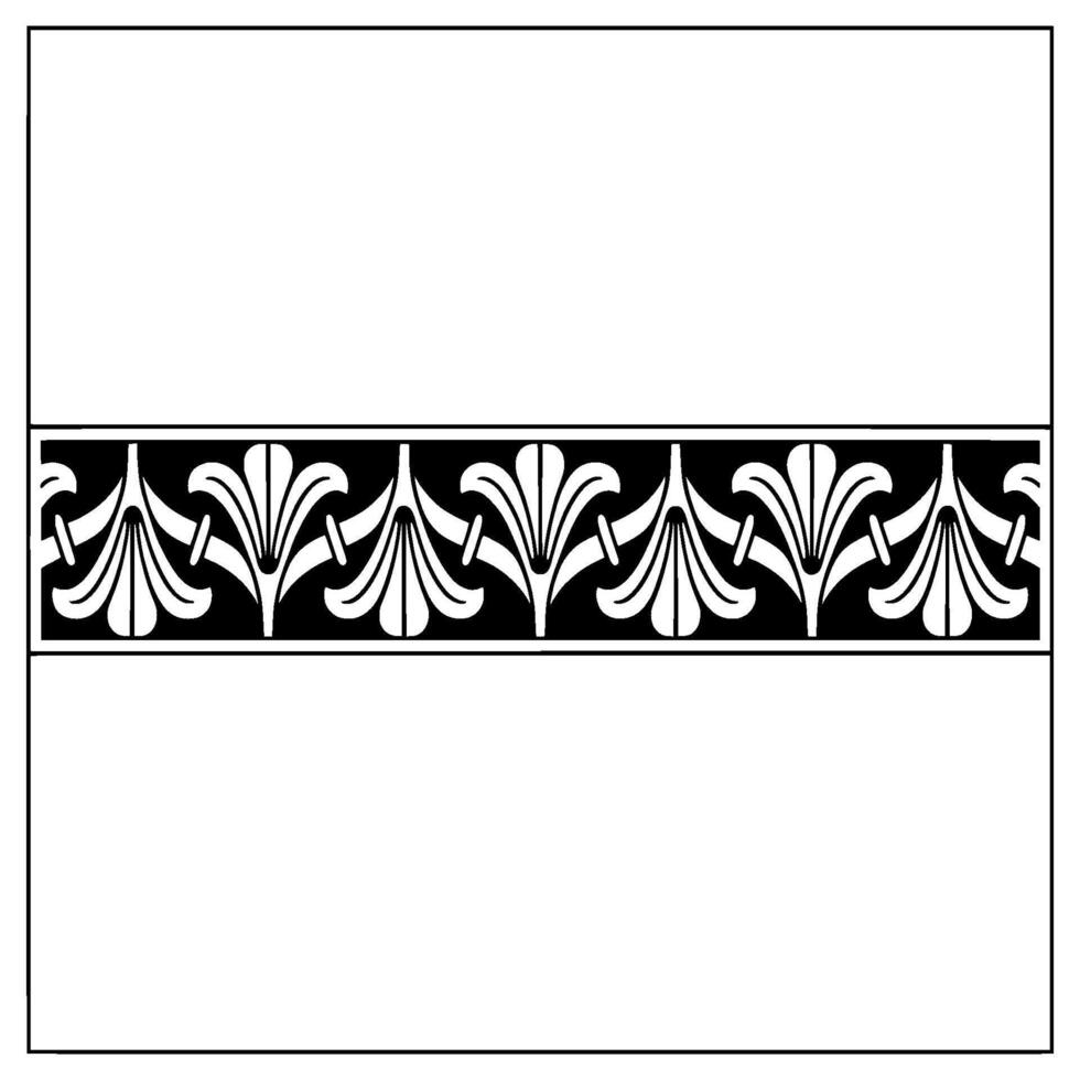 Geometric Floral Border on Gradient Background vector