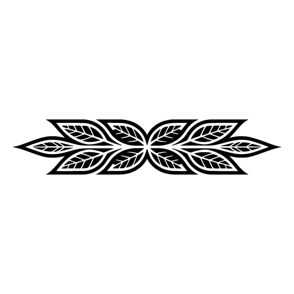 Elegant Floral Border Black White 1 vector