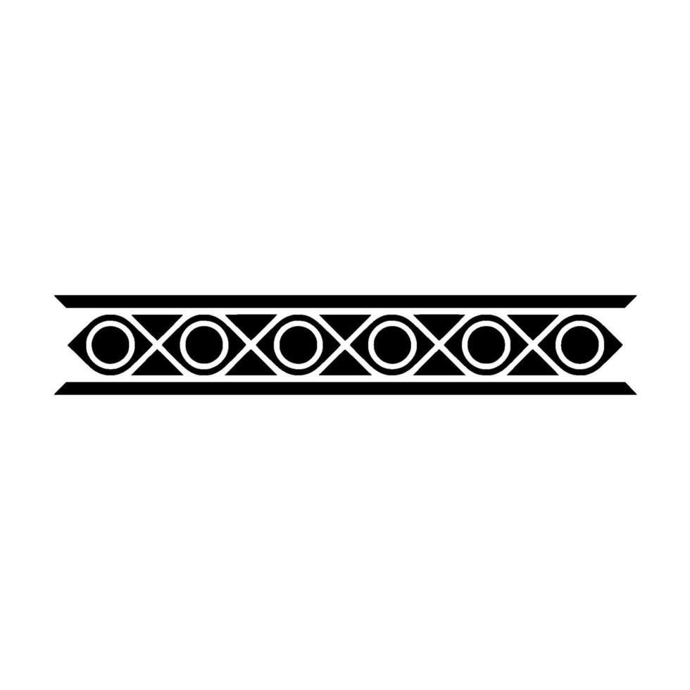 Geometric Black and White Border, Abstract Pattern - Element vector
