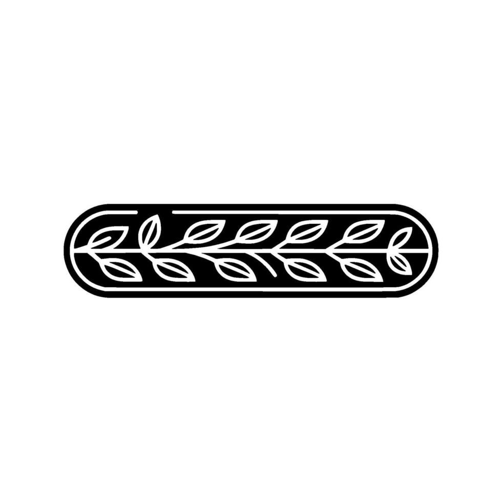 Minimalist Leafy Banner in Black and White vector
