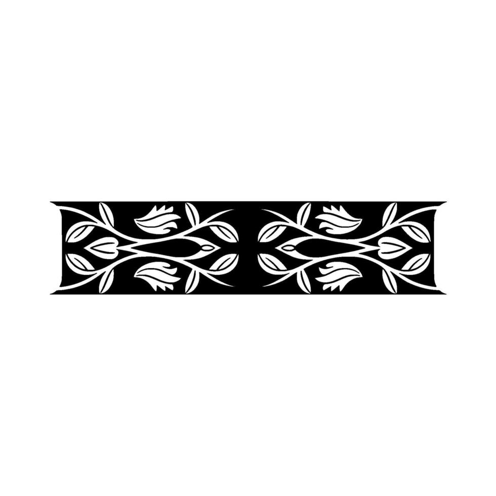 Elegant Black Floral Border, , Decorative Element - Pattern vector