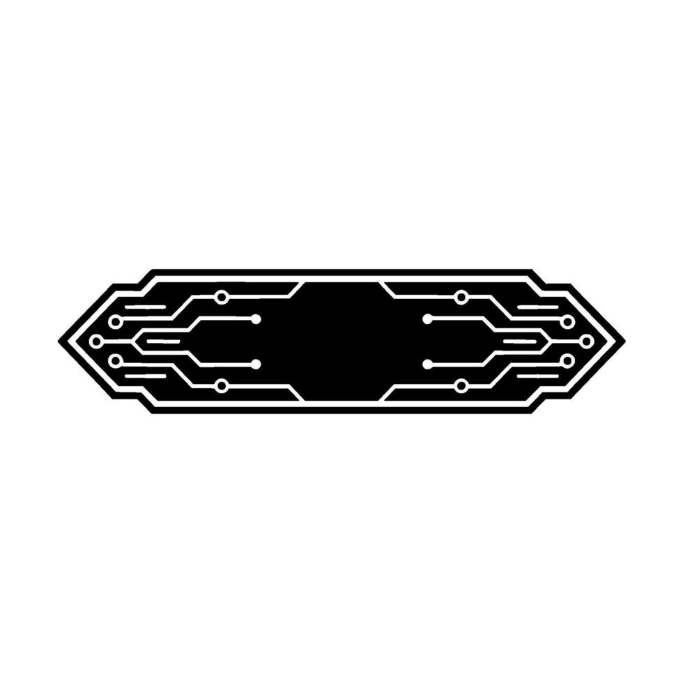 Abstract Circuit Board on White Background - Monochrome vector