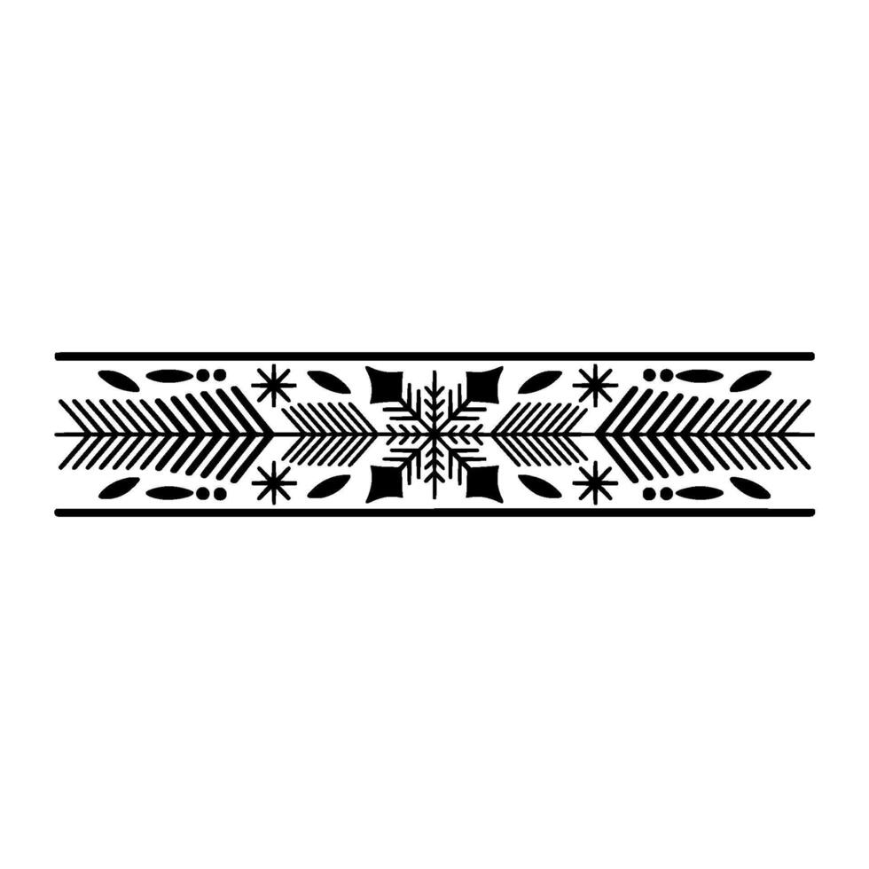 Geometric Black and White Border - Ornament vector