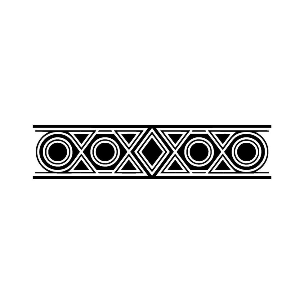 Geometric Black White Border Abstract Decorative Element vector