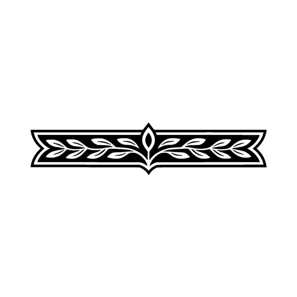 Elegant Black and White Floral Border Decorative Ornament vector
