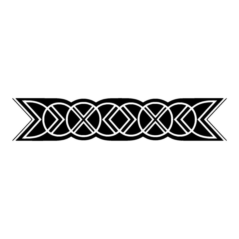 Minimalist Black and White Geometric Ornament - Abstract vector