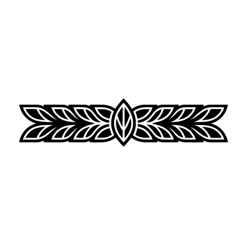 Minimalist Laurel Wreath, Black and White, Decorative Element vector
