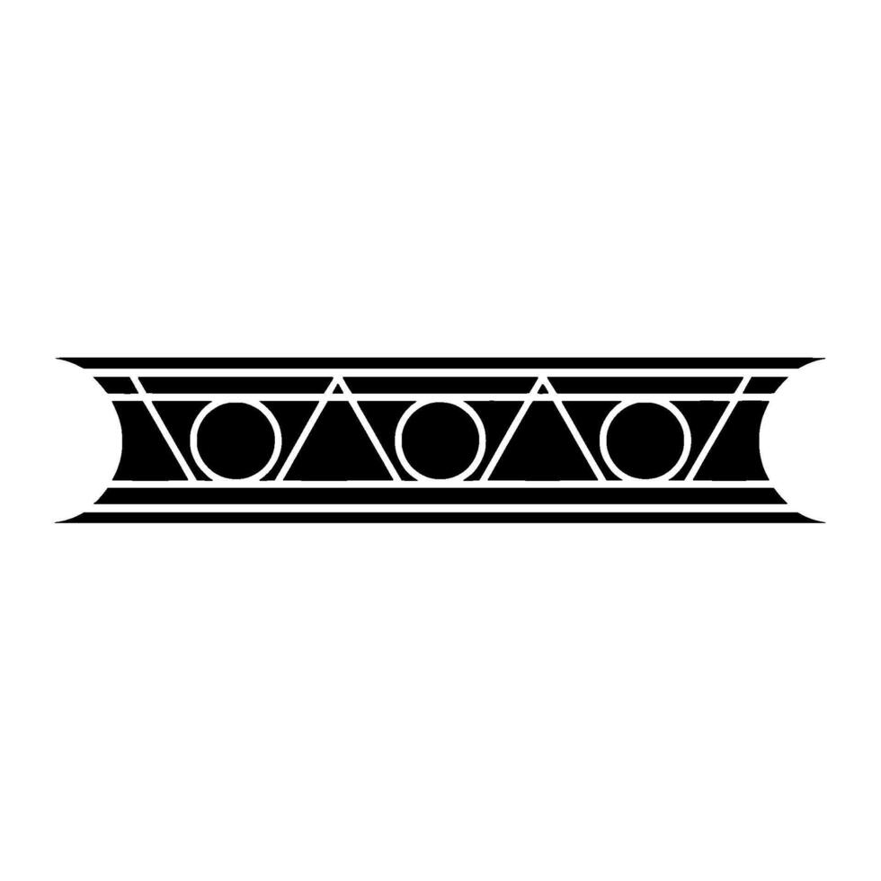 Geometric Band Black and White Minimalist Element vector