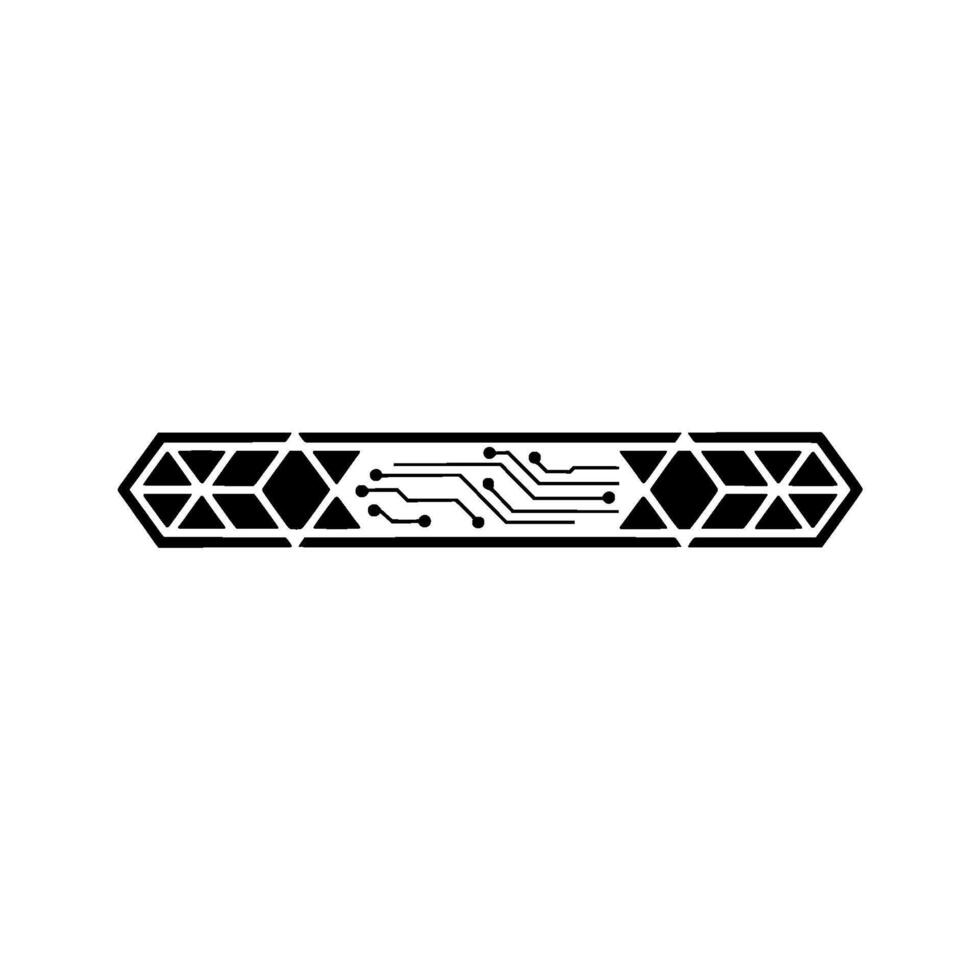 Modern Tech Circuit Board Abstract on White vector