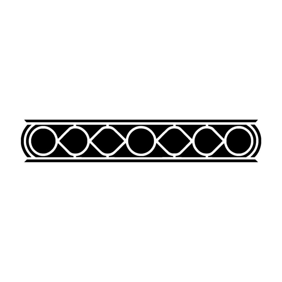 Minimalist Ornamental Border in Black and White - Ornament vector