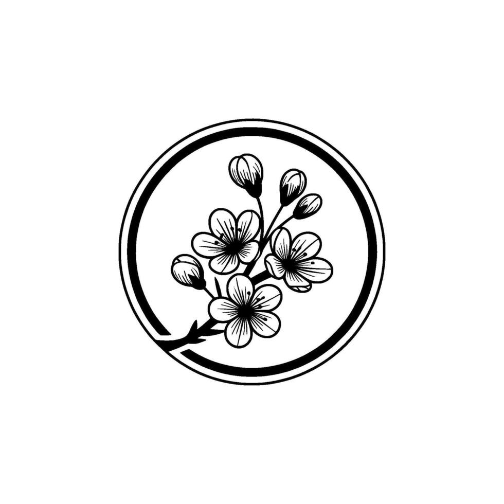 Minimalist Cherry Blossom vector