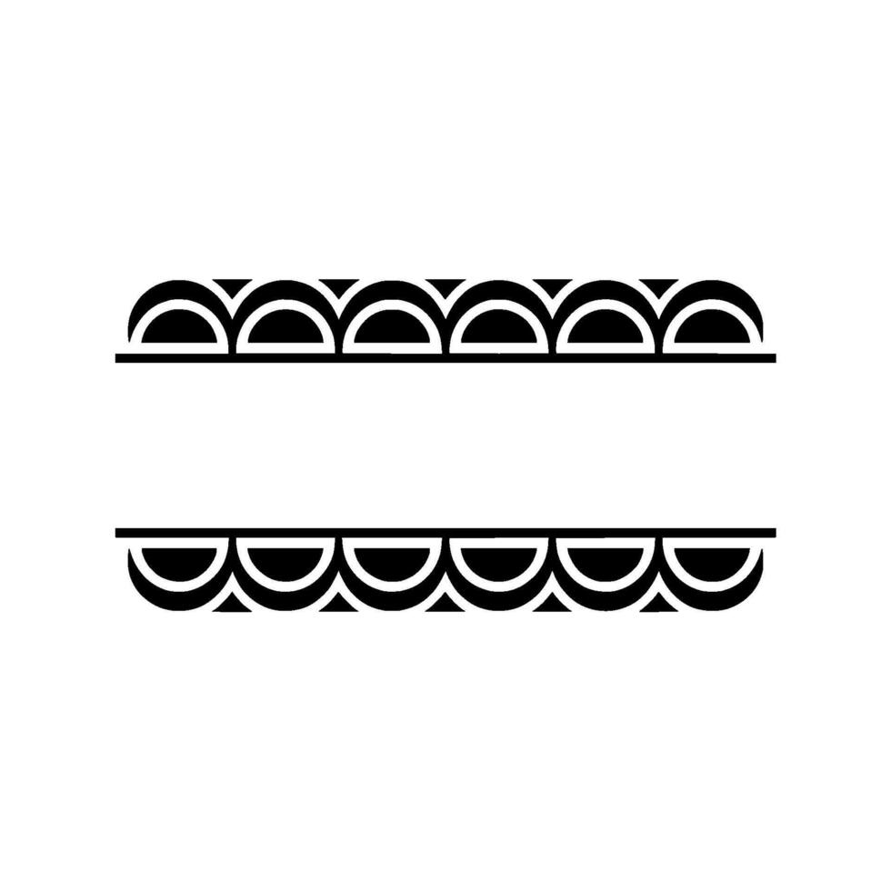 Decorative Geometric Border in Black on Light Grey vector