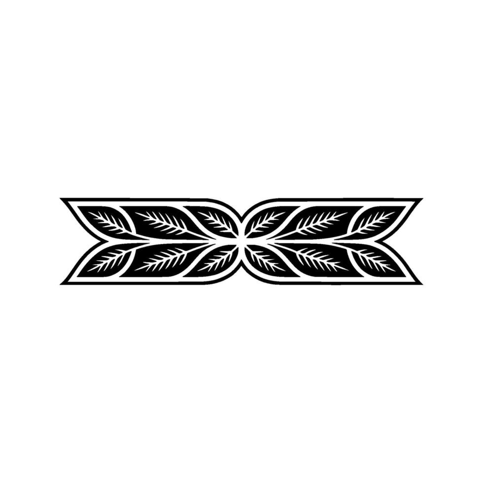 Elegant Black White Floral Element, Minimalist Art vector