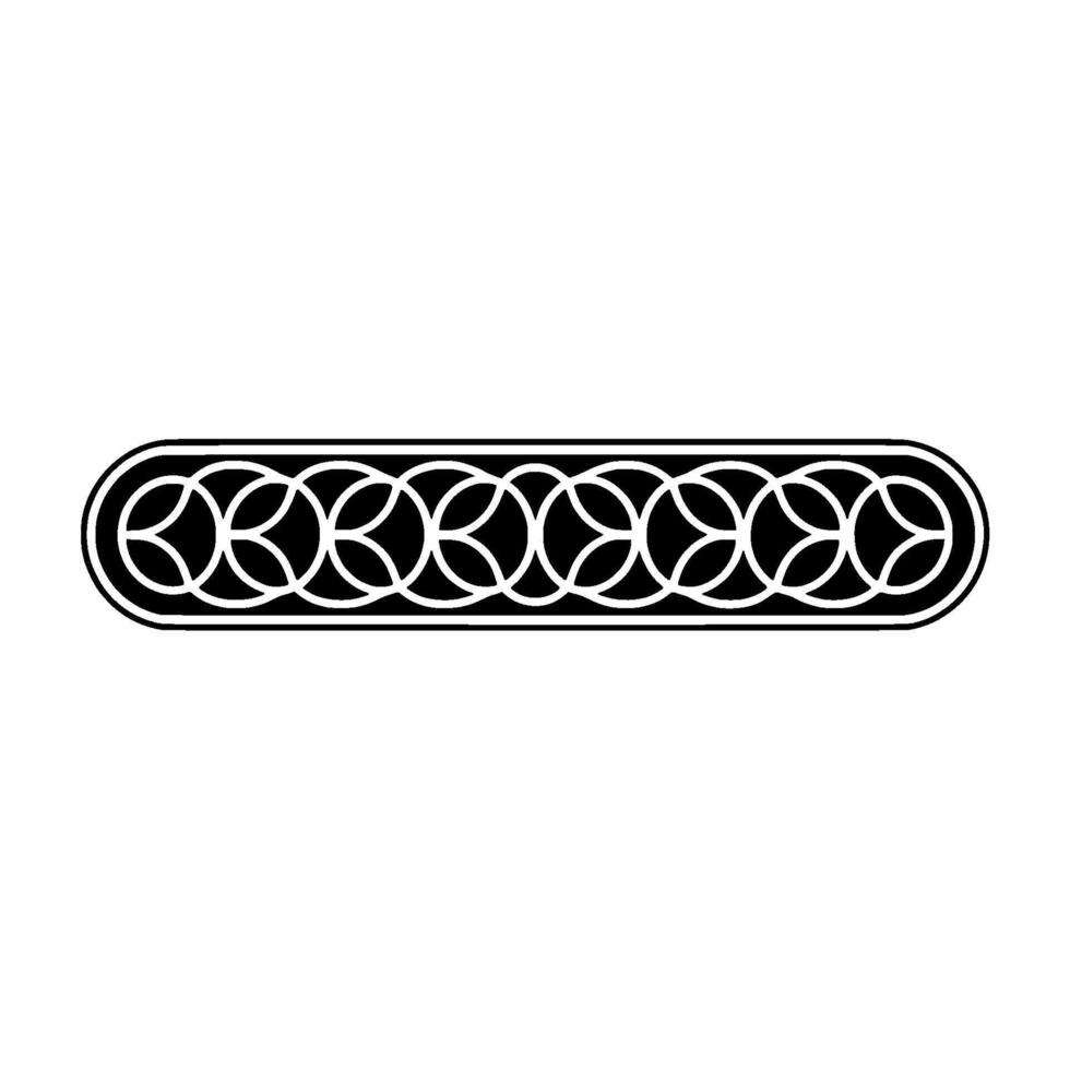Geometric Ornament, Black and White Celtic Knot, Minimalist vector