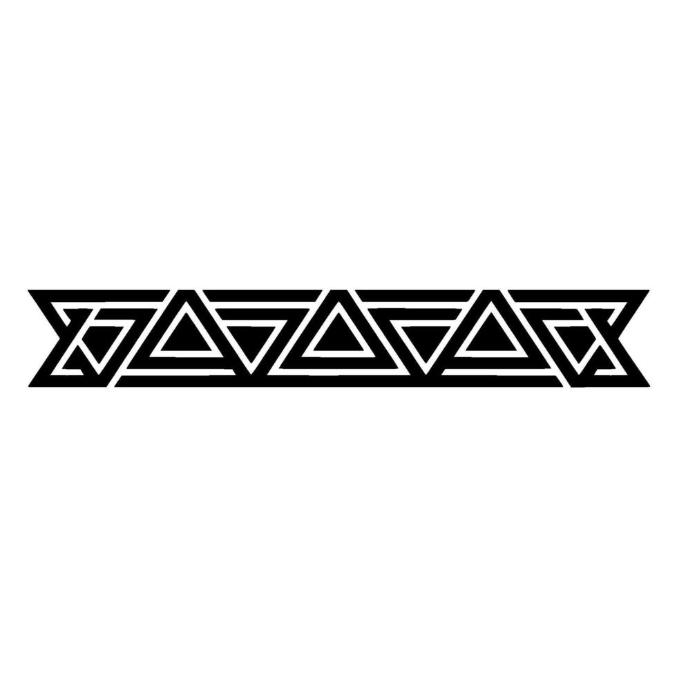 Geometric Triangular Border Black and White Ornament vector
