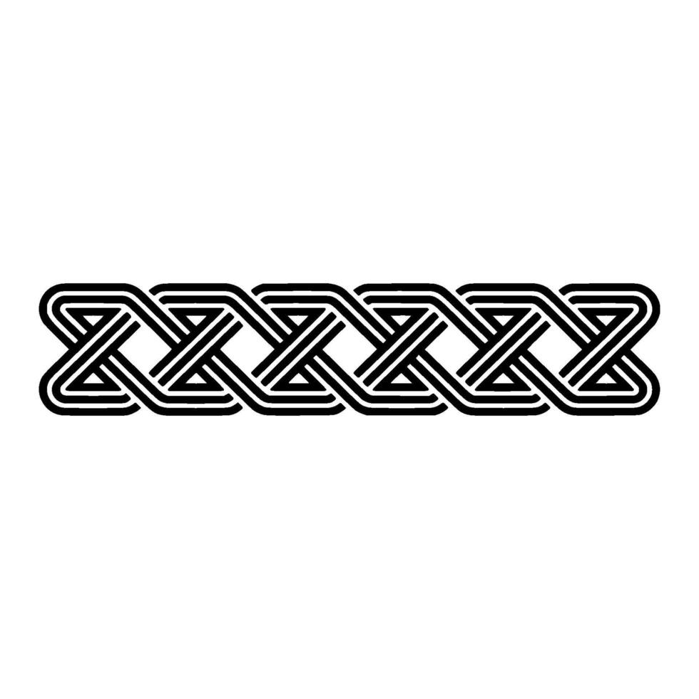 Geometric Interlaced Black and White Border vector