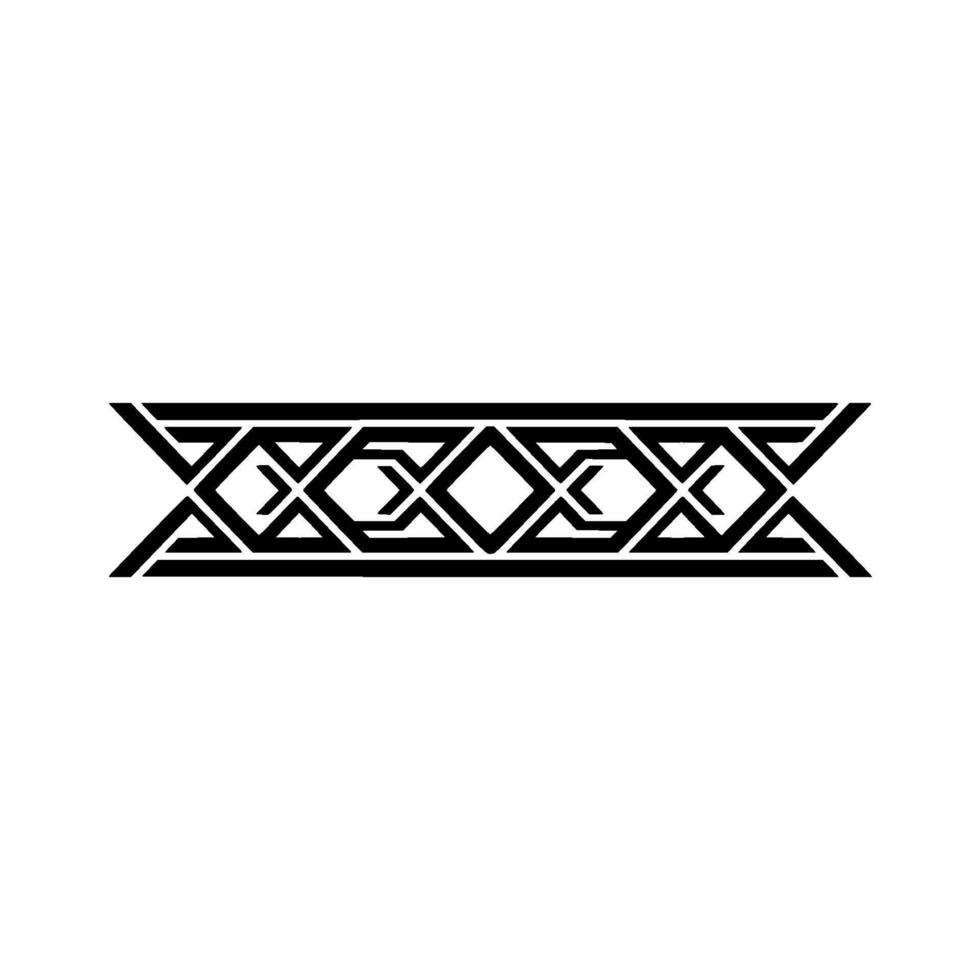 Geometric Black White Ornament Minimalist Element vector
