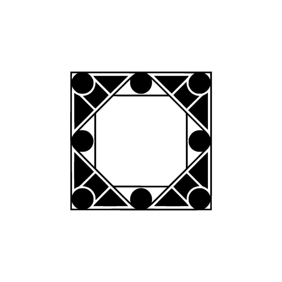Minimalist Geometric Pattern in Black and White, Template vector