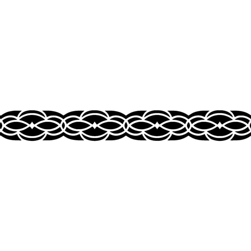 Minimalist Black Ornamental Border Decorative Element vector