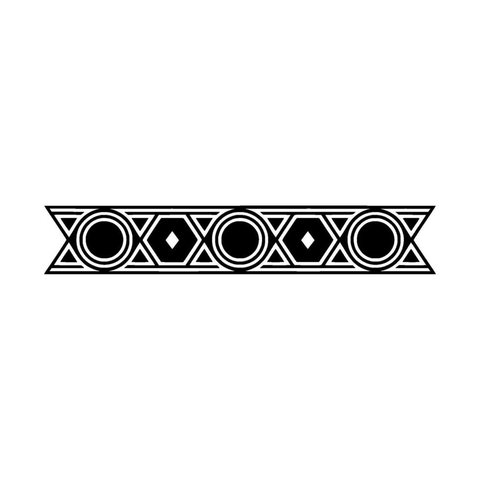 Geometric Black Border Element, Art Deco, White Background vector
