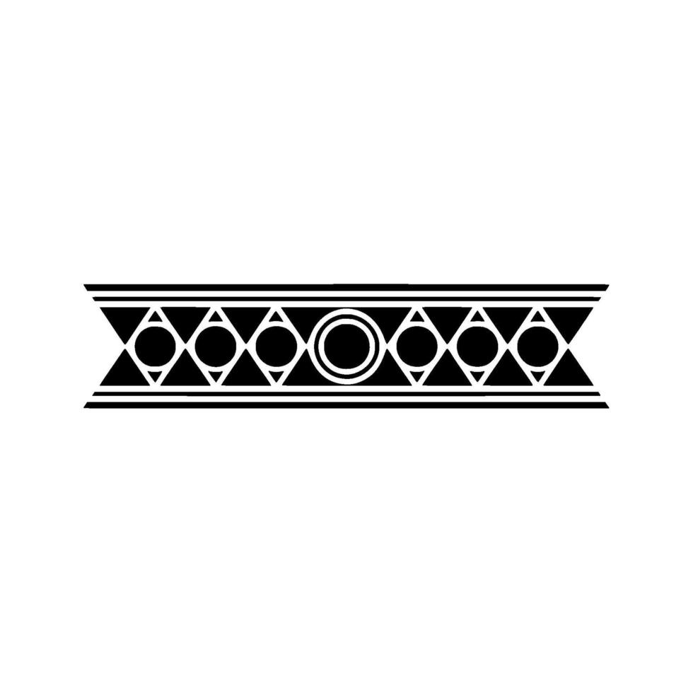 Geometric Black and White Banner, Decorative Line Element vector