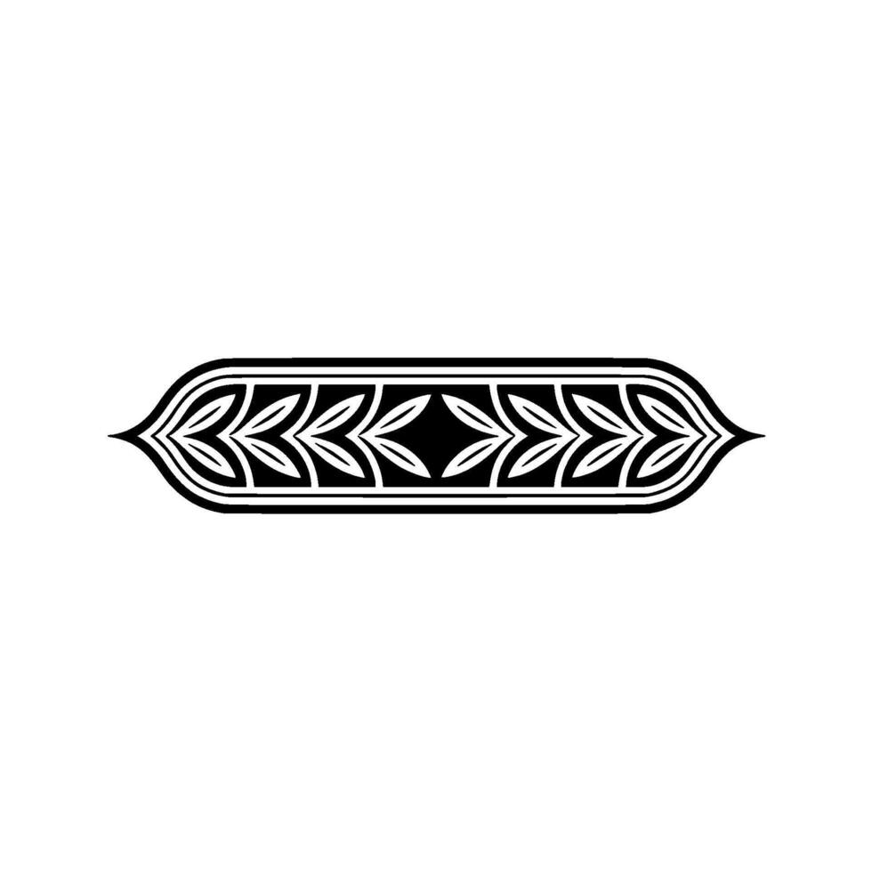 Elegant Black White Ornament, Geometric Leaves on Soft Background vector