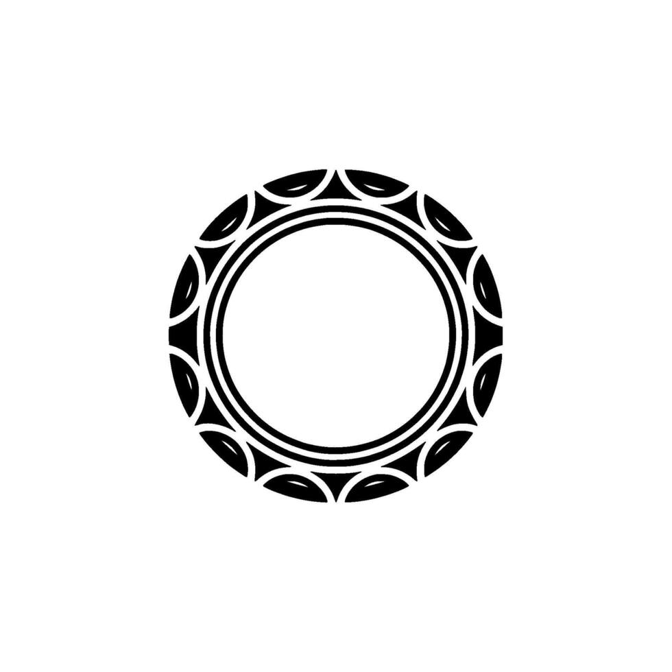 Minimalist Circular Pattern in Black and White - Circle vector