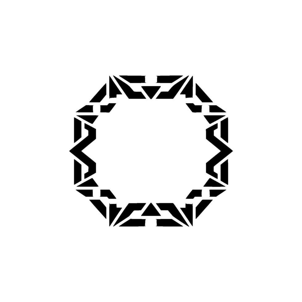 Geometric Frame Modern Abstract Gradient Pattern on White vector