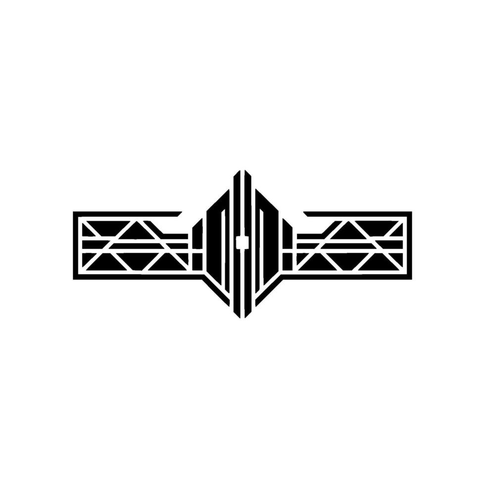 Geometric Art Deco Emblem on White Background - Art deco vector