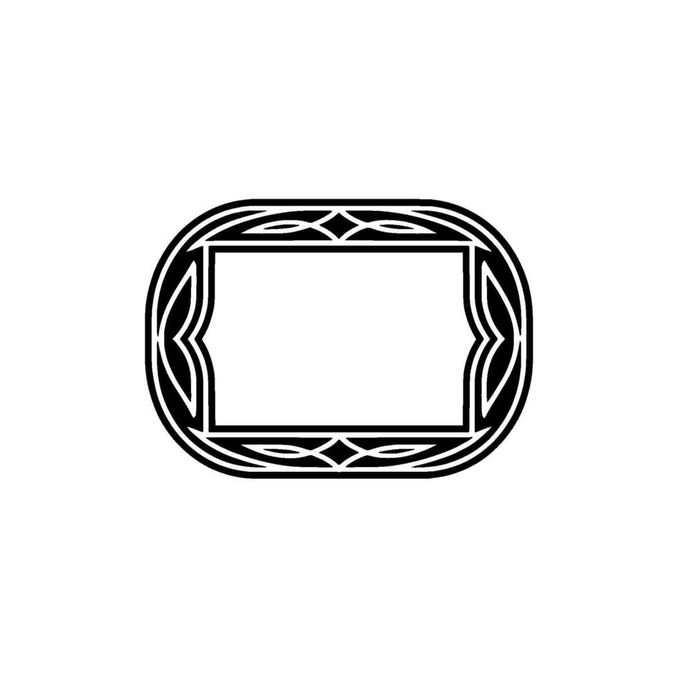 Elegant Black and White Frame on White Background vector