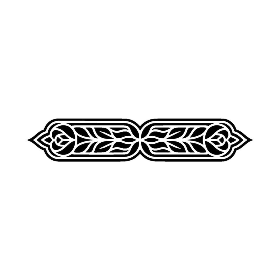 Elegant Floral Divider in Black and White - Ornament vector
