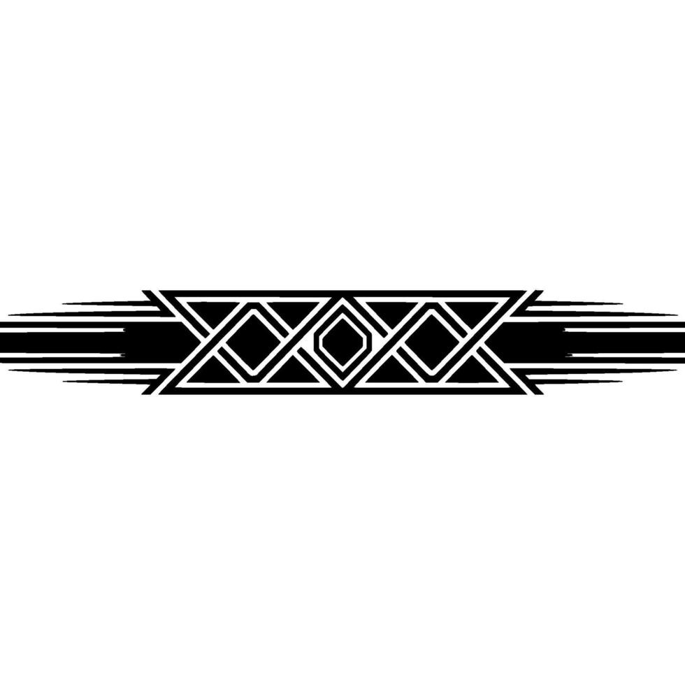 Art Deco Geometric Ornament on White Background - Pattern vector