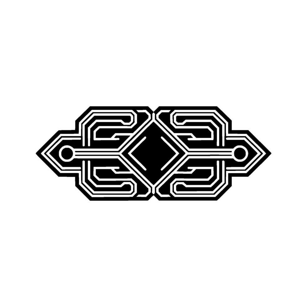 Symmetric Circuitry Minimalist Tech on Light Background vector