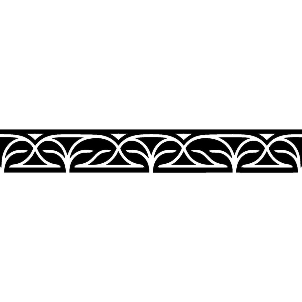 Decorative Ornamental Border in Black and White vector