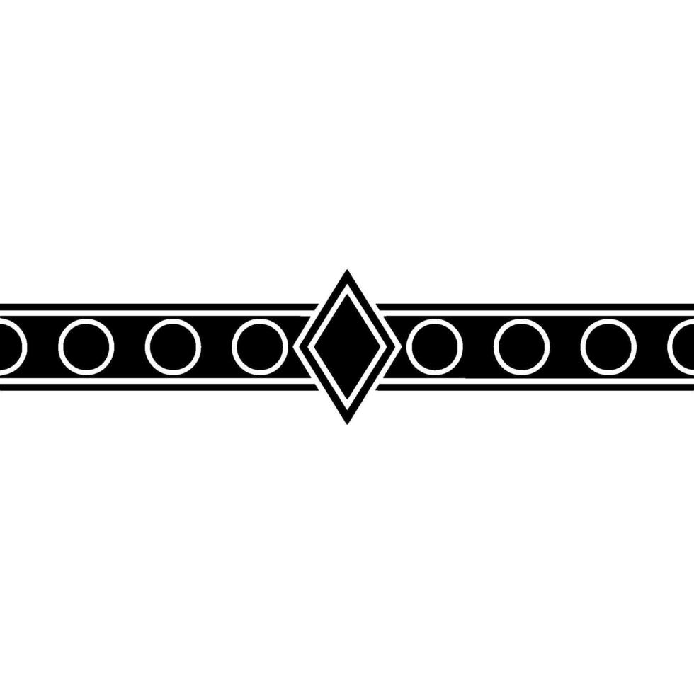 Minimalist Geometric Border with Diamond and Circles vector