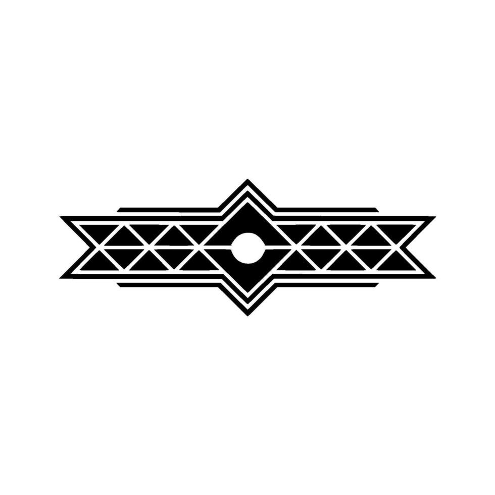 Geometric Ornament Abstract Black White Art vector