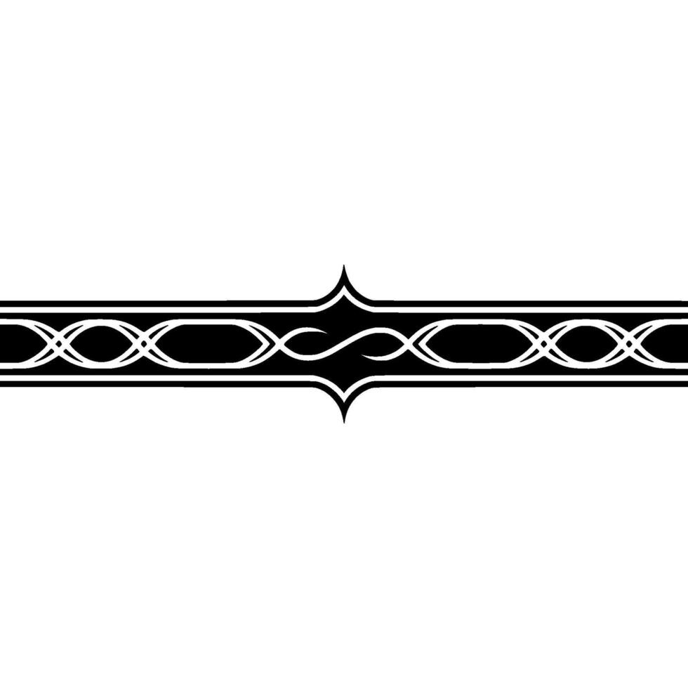 Black and White Decorative Border on Gray Background vector