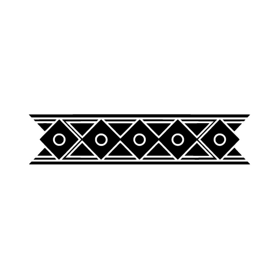Geometric Pattern Border, Black and White, Decorative vector