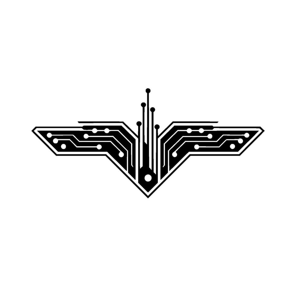 Geometric Circuit Board Tech, Abstract vector