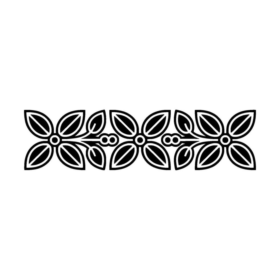 Minimalist Floral Border with Red Accents vector