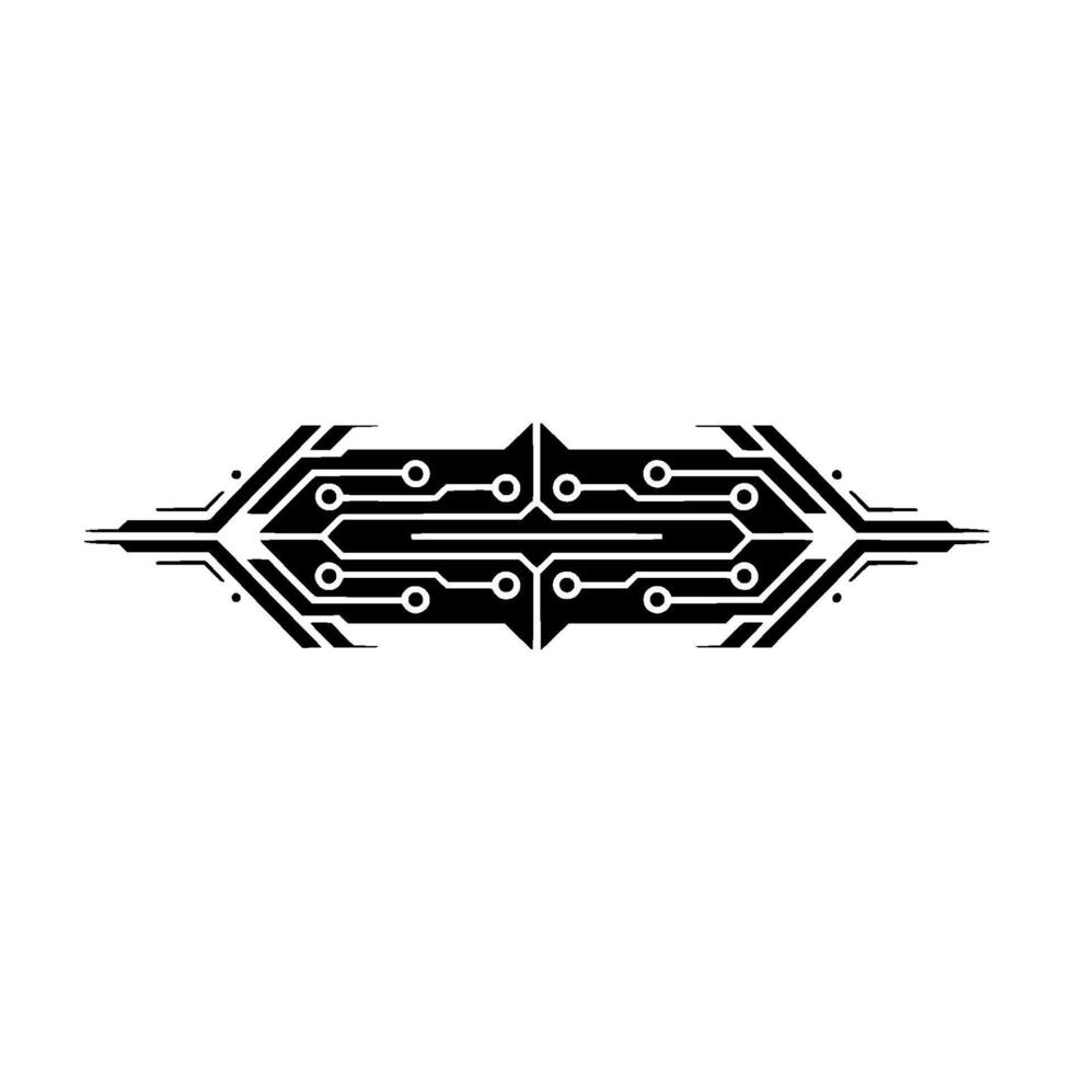 Circuit Board Symmetry Modern Minimalist Tech vector