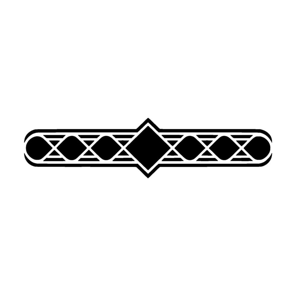 Decoinspired Black White Ornamental Element on Gray vector